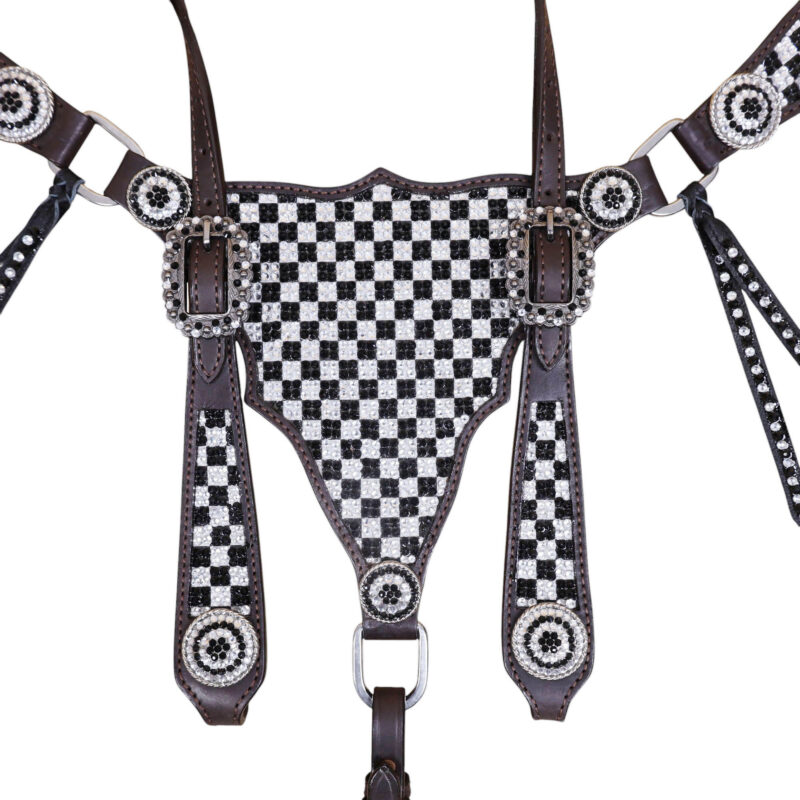 Western Leather Headstall Tack Set (HSBM 114360) - Image 2