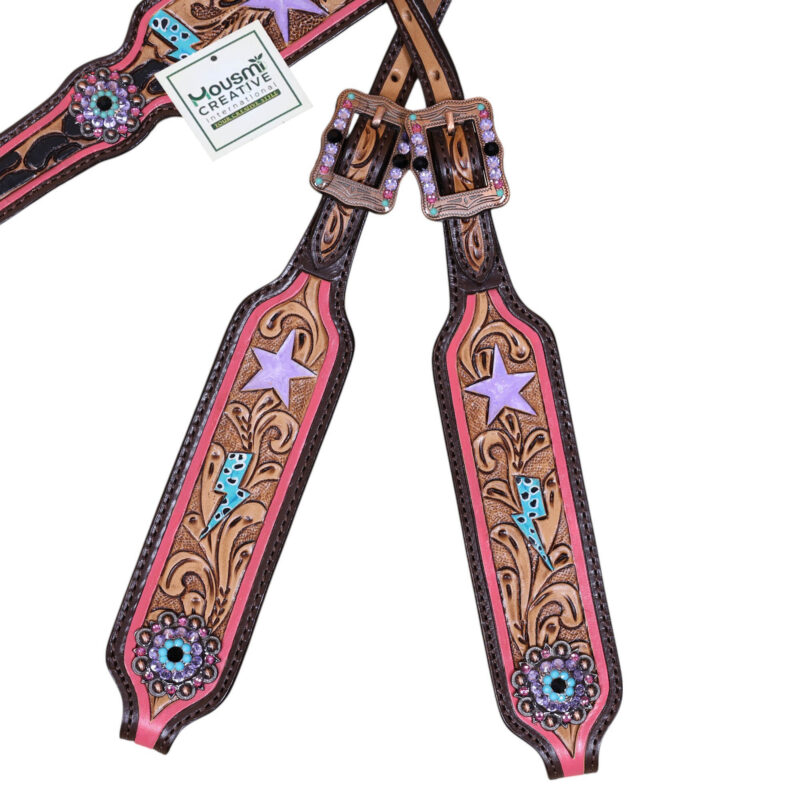 Western Leather Headstall Tack Set (HSBM 114369) - Image 5