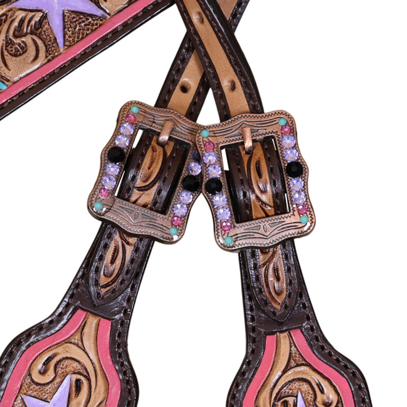 Western Leather Headstall Tack Set (HSBM 114369) - Image 8