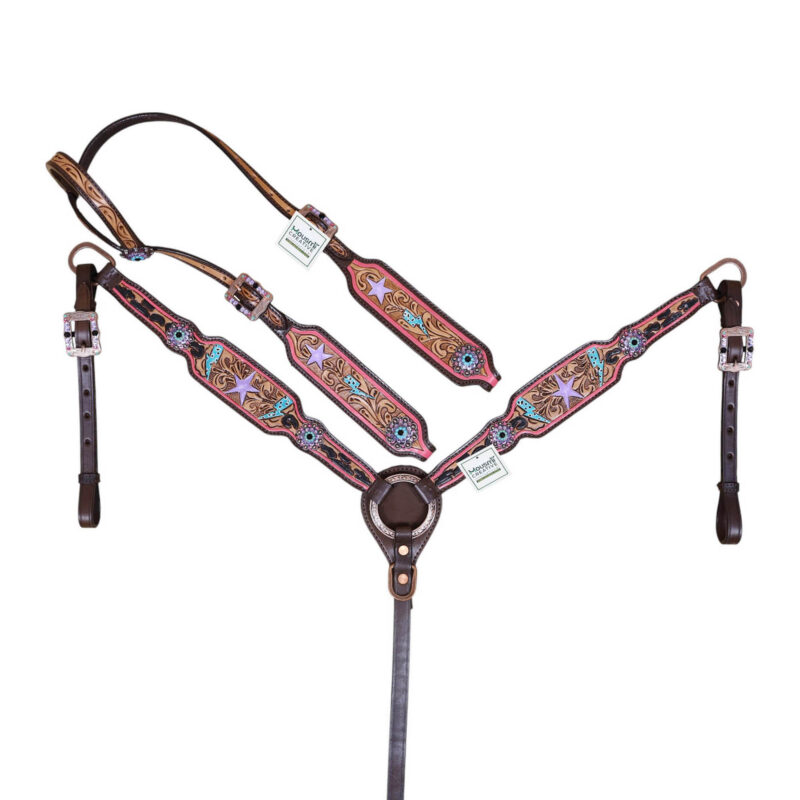 Western Leather Headstall Tack Set (HSBM 114369)