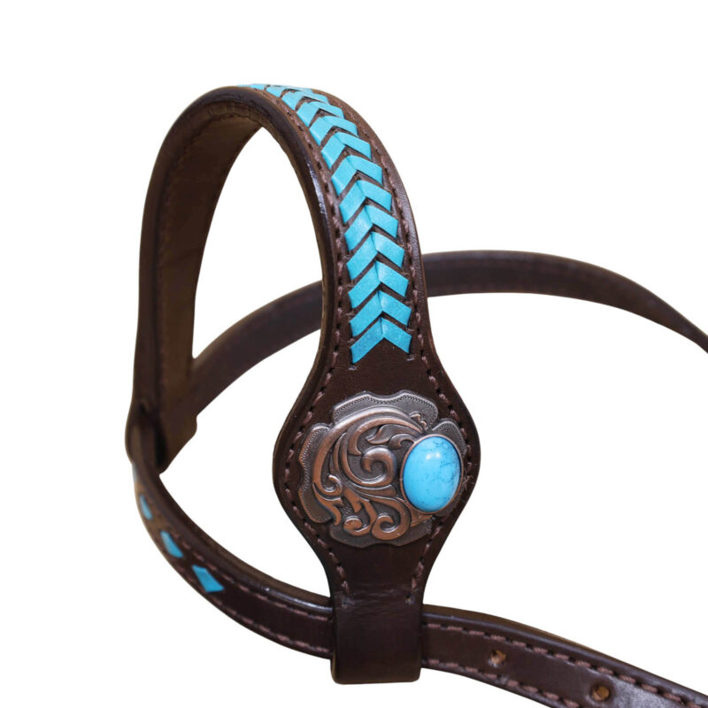 Western Leather Headstall Tack Set (HSBM 114368) - Image 4