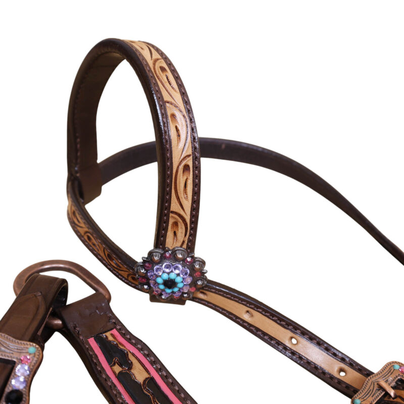 Western Leather Headstall Tack Set (HSBM 114369) - Image 4