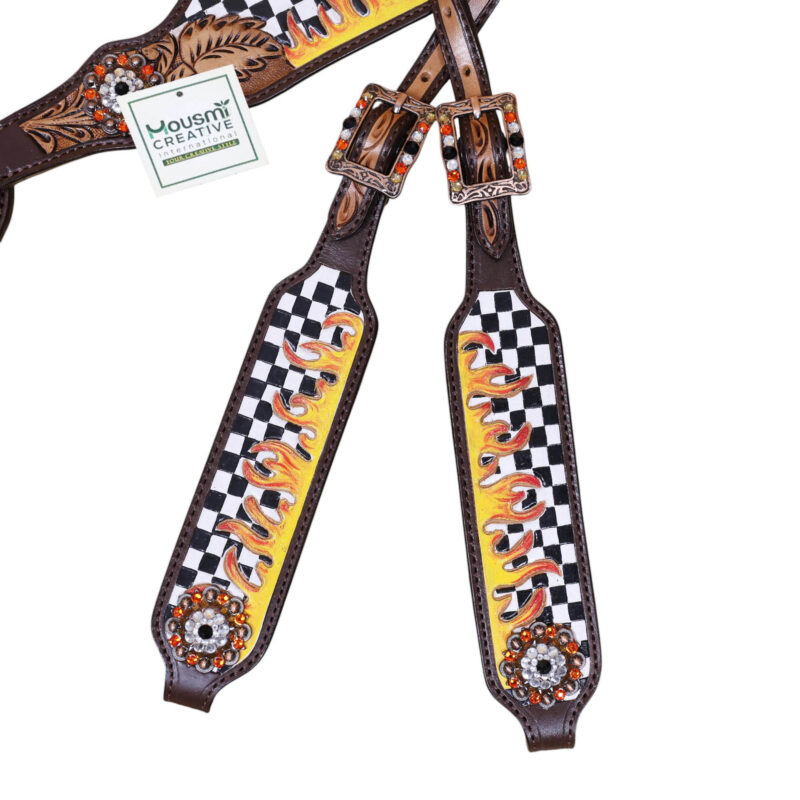 Western Leather Headstall Tack Set (HSBM 114365) - Image 5