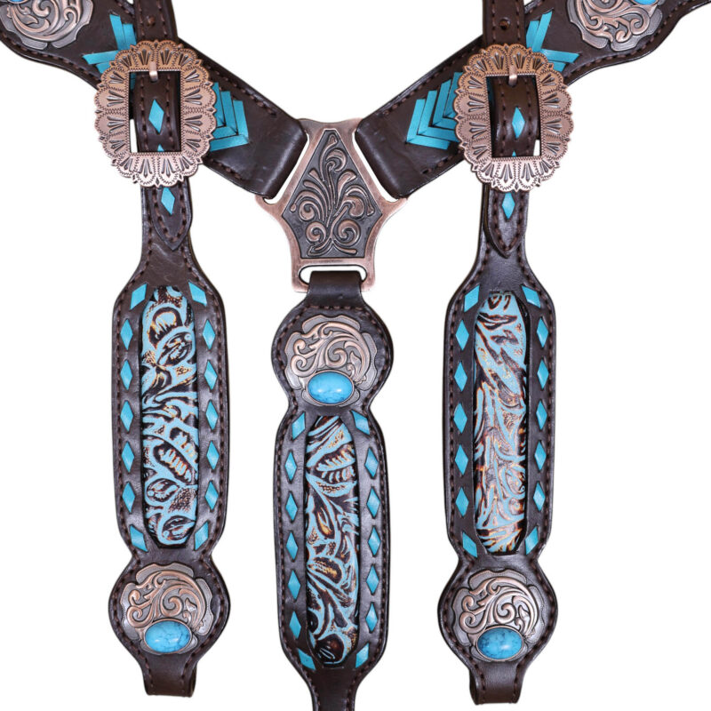 Western Leather Headstall Tack Set (HSBM 114368) - Image 2