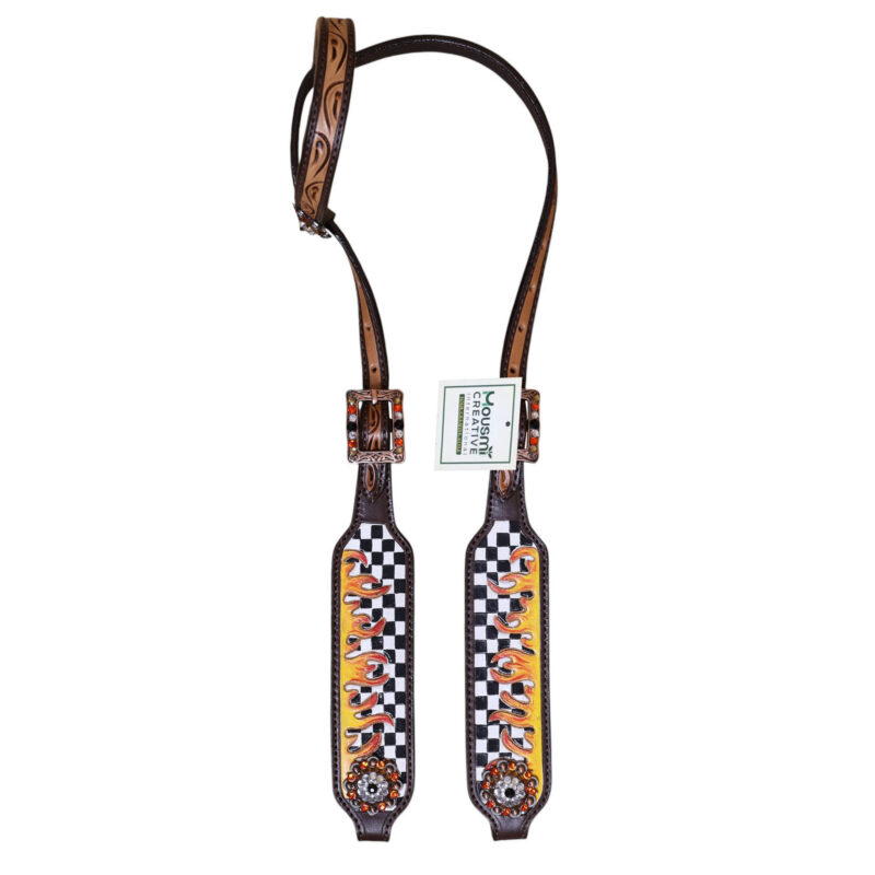 Western Leather Headstall Tack Set (HSBM 114365) - Image 3