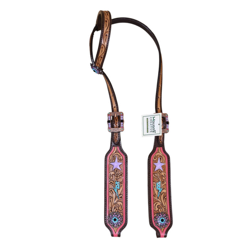 Western Leather Headstall Tack Set (HSBM 114369) - Image 3
