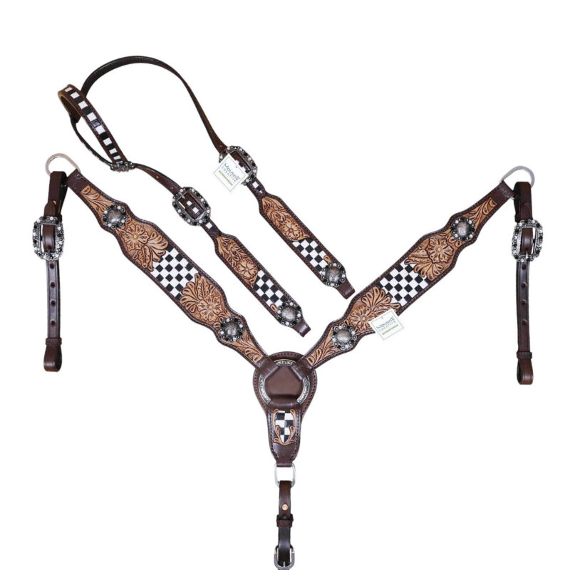 Western Leather Headstall Tack Set (HSBM 114367)