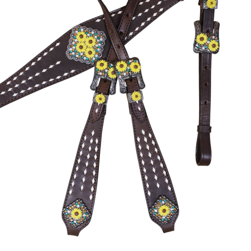 Western Leather Headstall Tack Set (HSBM 114373) - Image 5