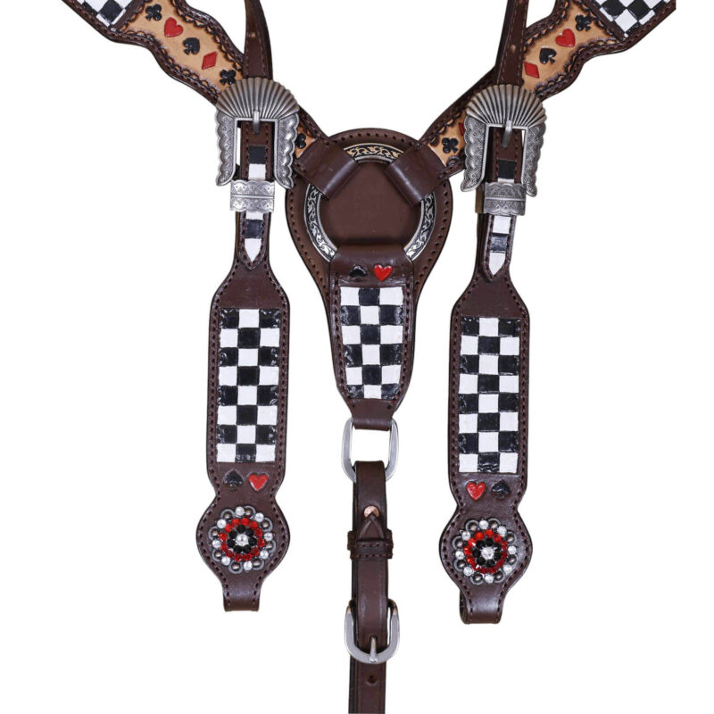 Western Leather Headstall Tack Set (HSBM 114366) - Image 2