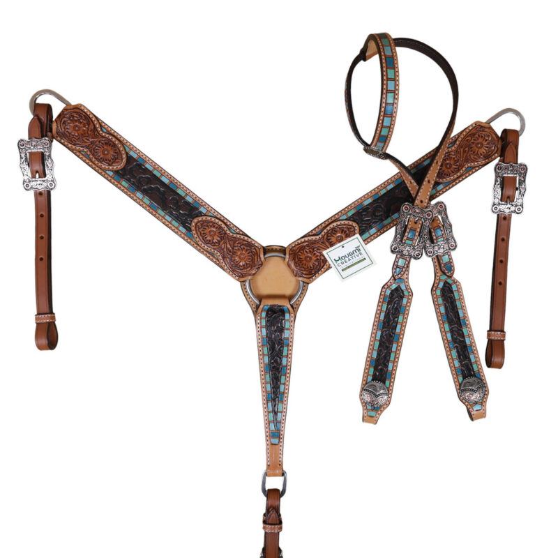 Western Leather Headstall Tack Set (HSBM 114397) - Image 9