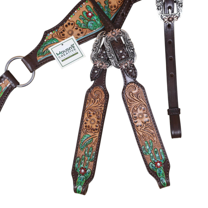 Western Leather Headstall Tack Set (HSBM 114393) - Image 4