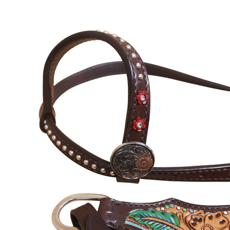 Western Leather Headstall Tack Set (HSBM 114393) - Image 7