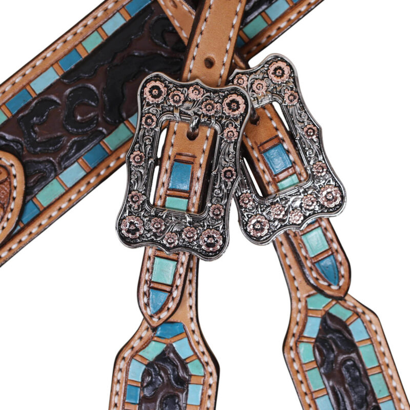 Western Leather Headstall Tack Set (HSBM 114397) - Image 6