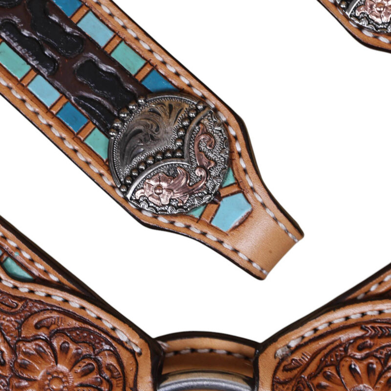 Western Leather Headstall Tack Set (HSBM 114397) - Image 7