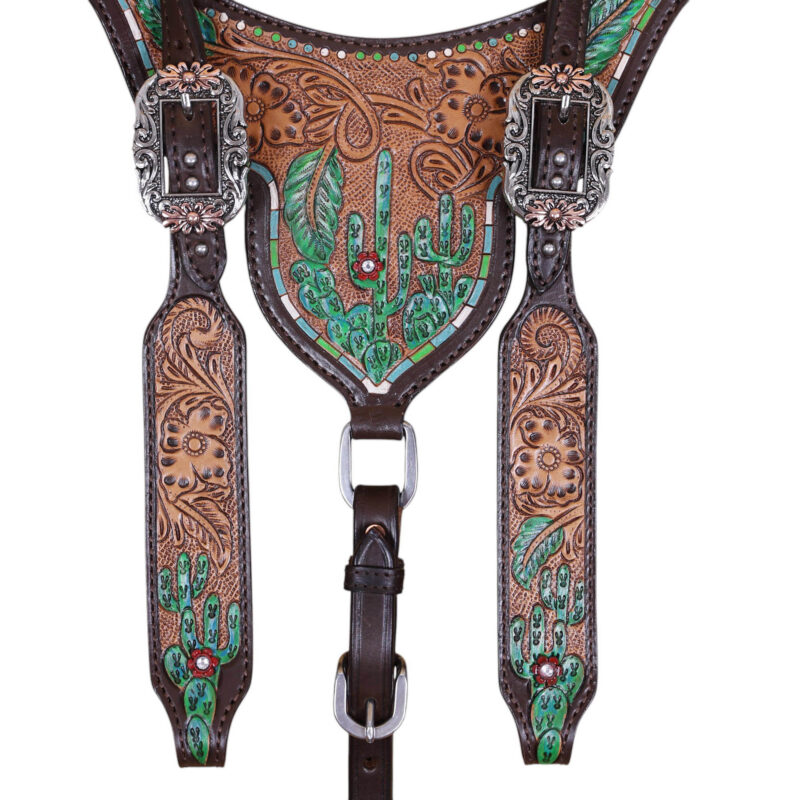 Western Leather Headstall Tack Set (HSBM 114393) - Image 2