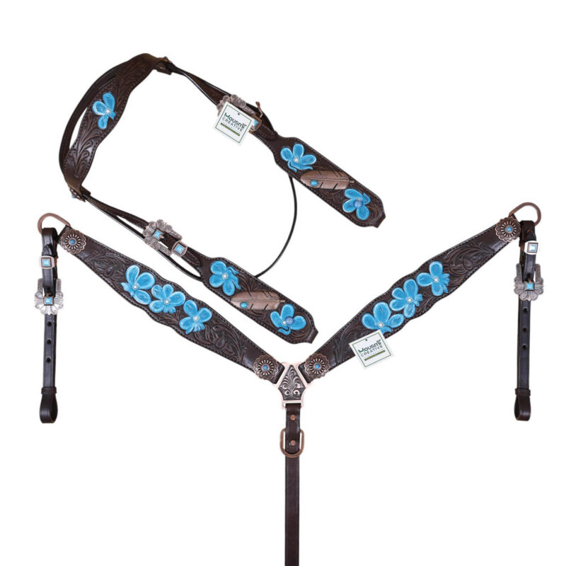 Western Leather Headstall Tack Set (HSBM 114381)