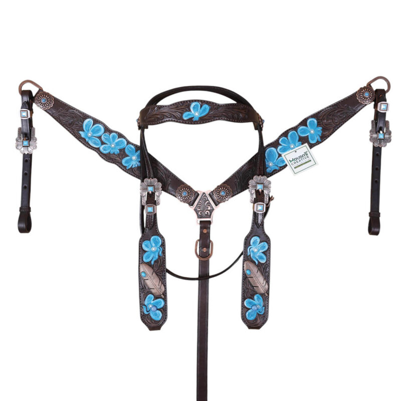 Western Leather Headstall Tack Set (HSBM 114381) - Image 8