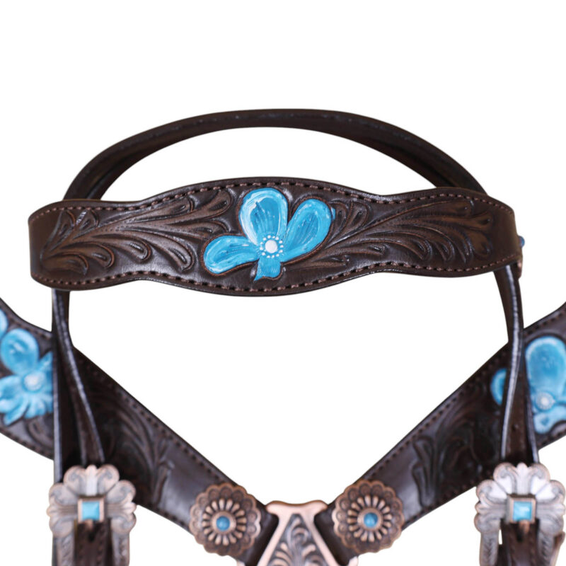 Western Leather Headstall Tack Set (HSBM 114381) - Image 5