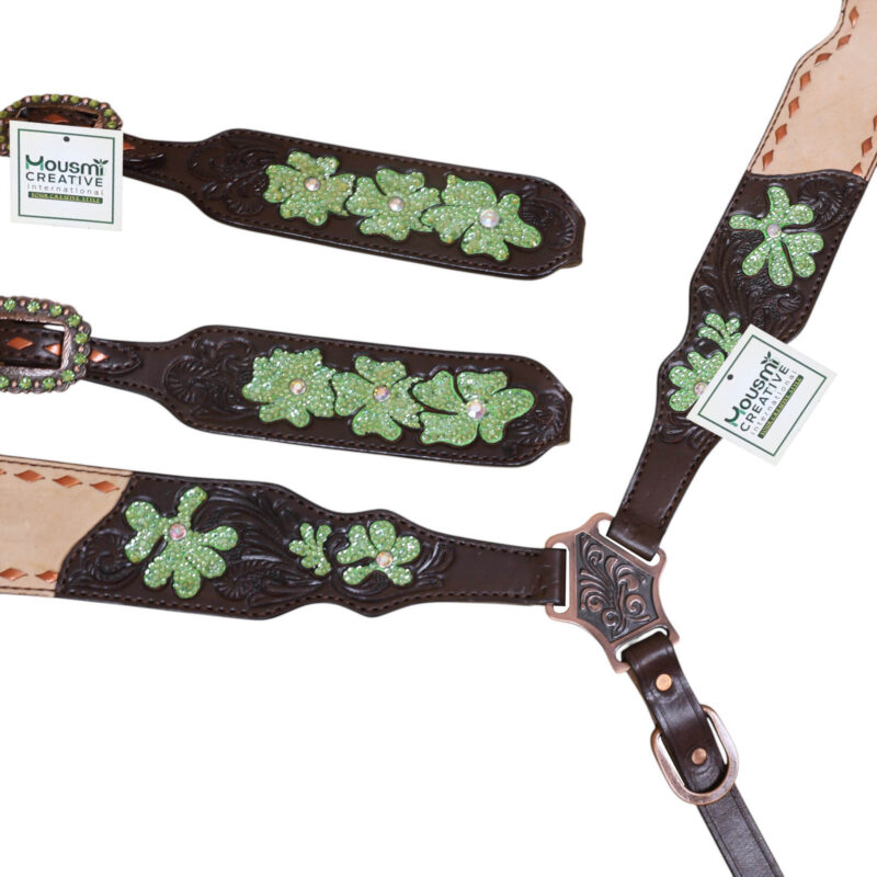 Western Leather Headstall Tack Set (HSBM 114390) - Image 3