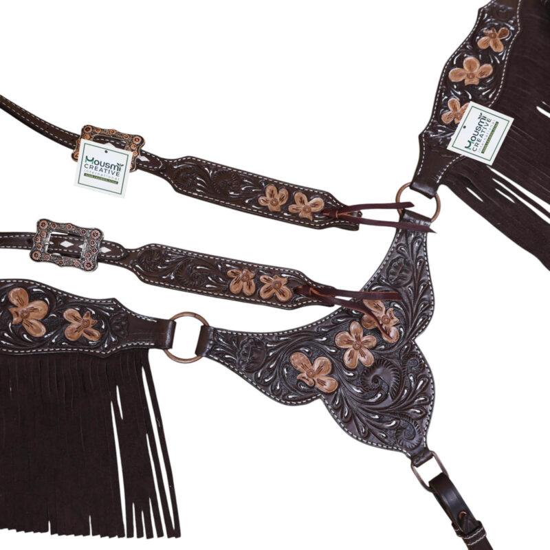 Western Leather Headstall Tack Set (HSBM 114392) - Image 7