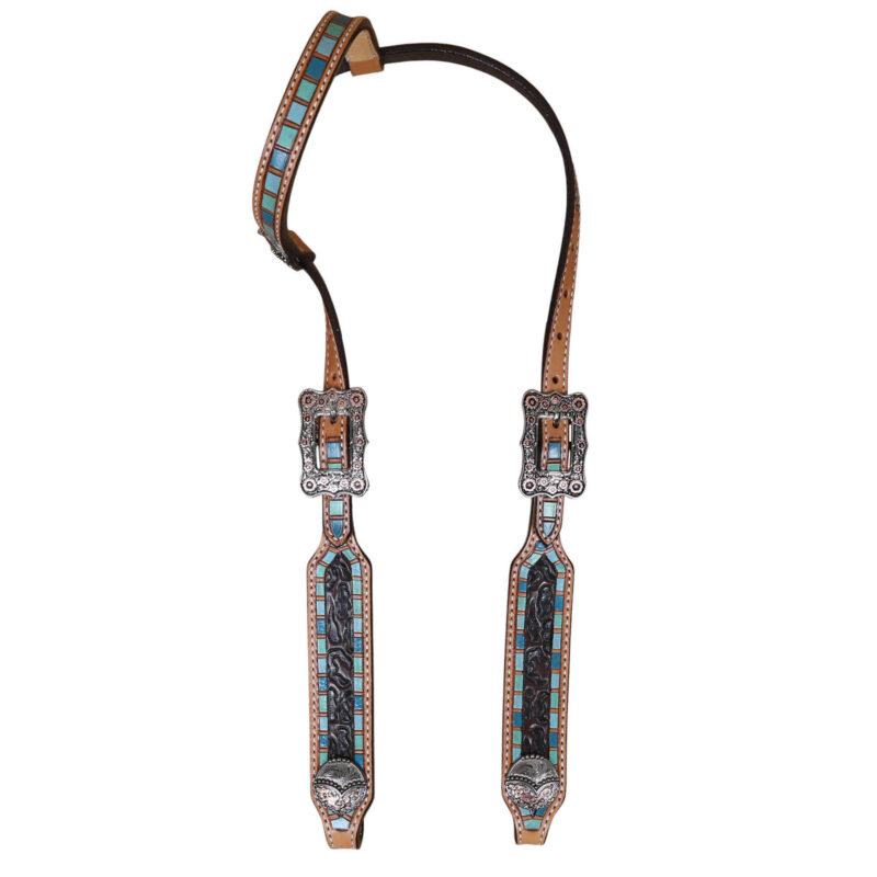 Western Leather Headstall Tack Set (HSBM 114397) - Image 4