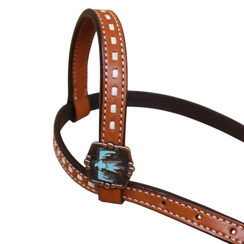Western Leather Headstall Tack Set (HSBM 114401) - Image 2