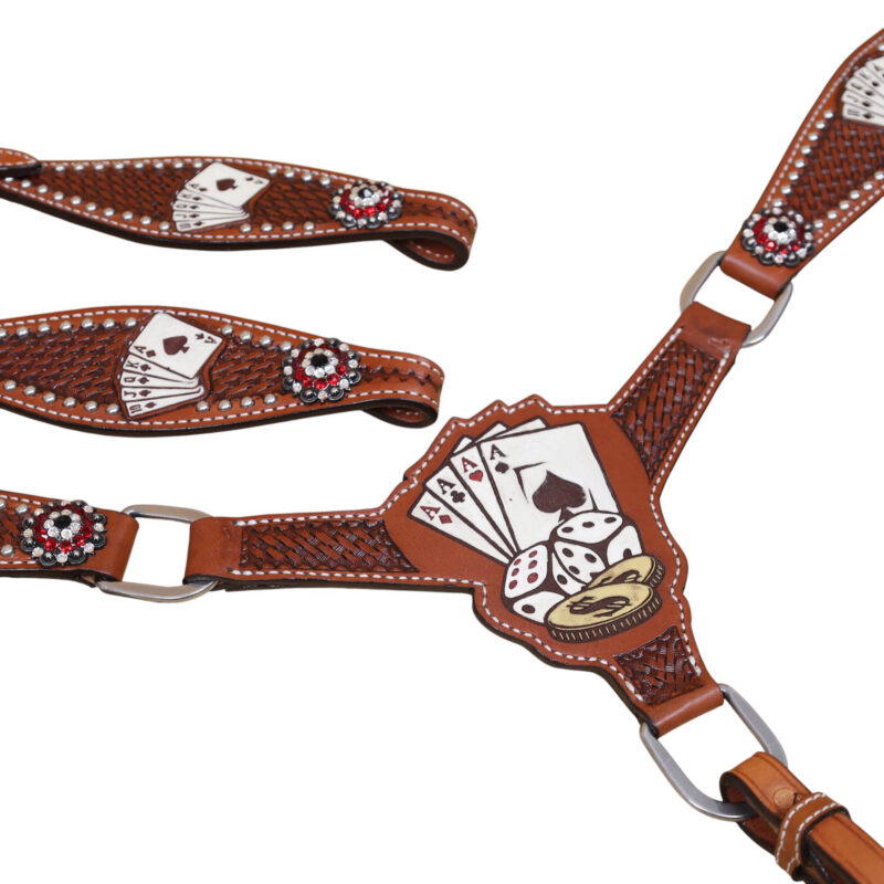 Western Leather Headstall Tack Set (HSBM 114399) - Image 9