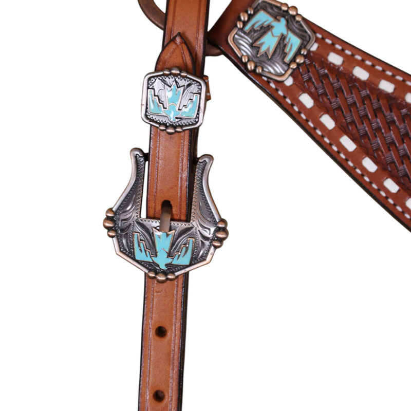 Western Leather Headstall Tack Set (HSBM 114401) - Image 5