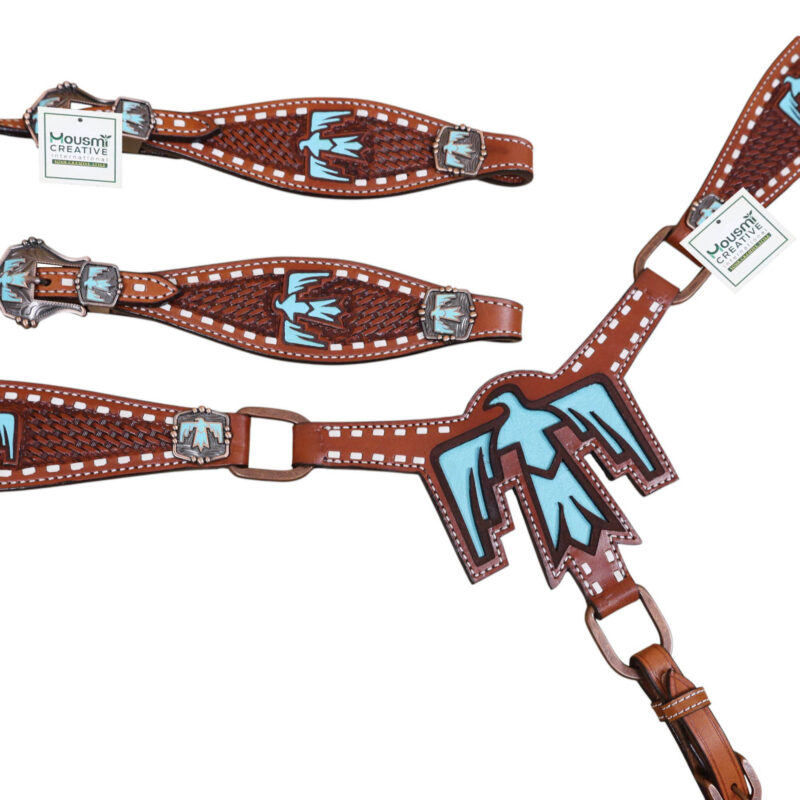 Western Leather Headstall Tack Set (HSBM 114401) - Image 6
