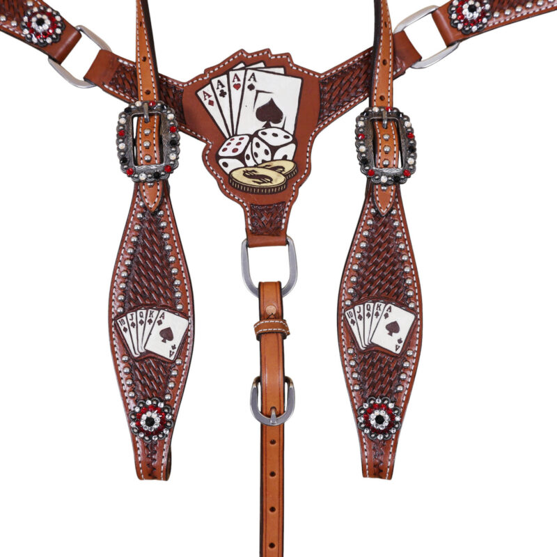 Western Leather Headstall Tack Set (HSBM 114399) - Image 6