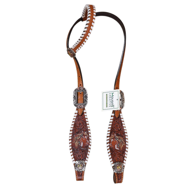 Western Leather Headstall Tack Set (HSBM 114400) - Image 6