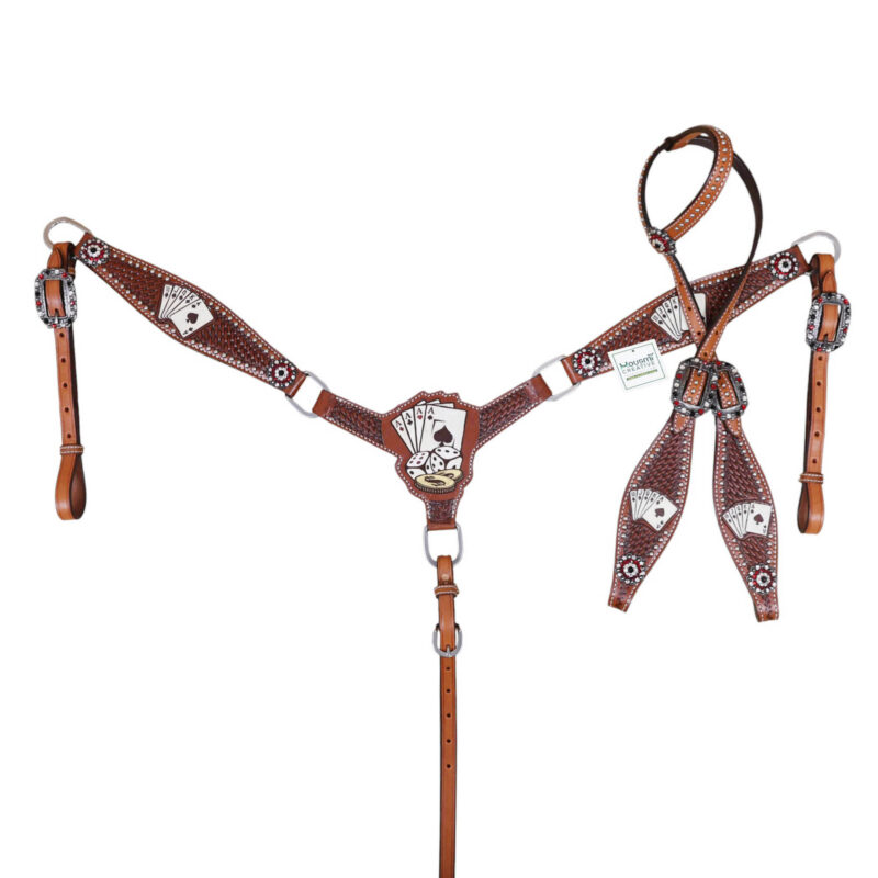Western Leather Headstall Tack Set (HSBM 114399) - Image 4