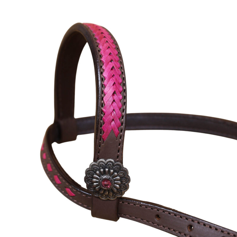 Western Leather Headstall and Breast Collar tack Set Aztec print (HSBM 114404) - Image 6